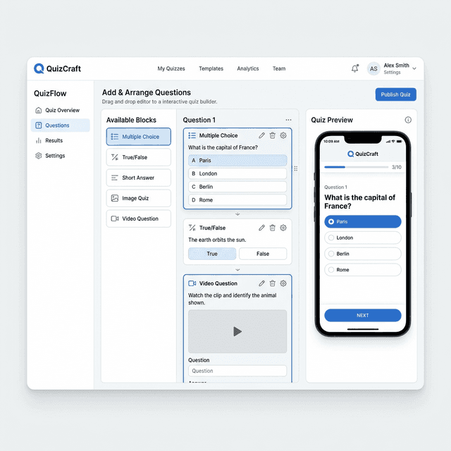 Intuitive Quiz Builder
